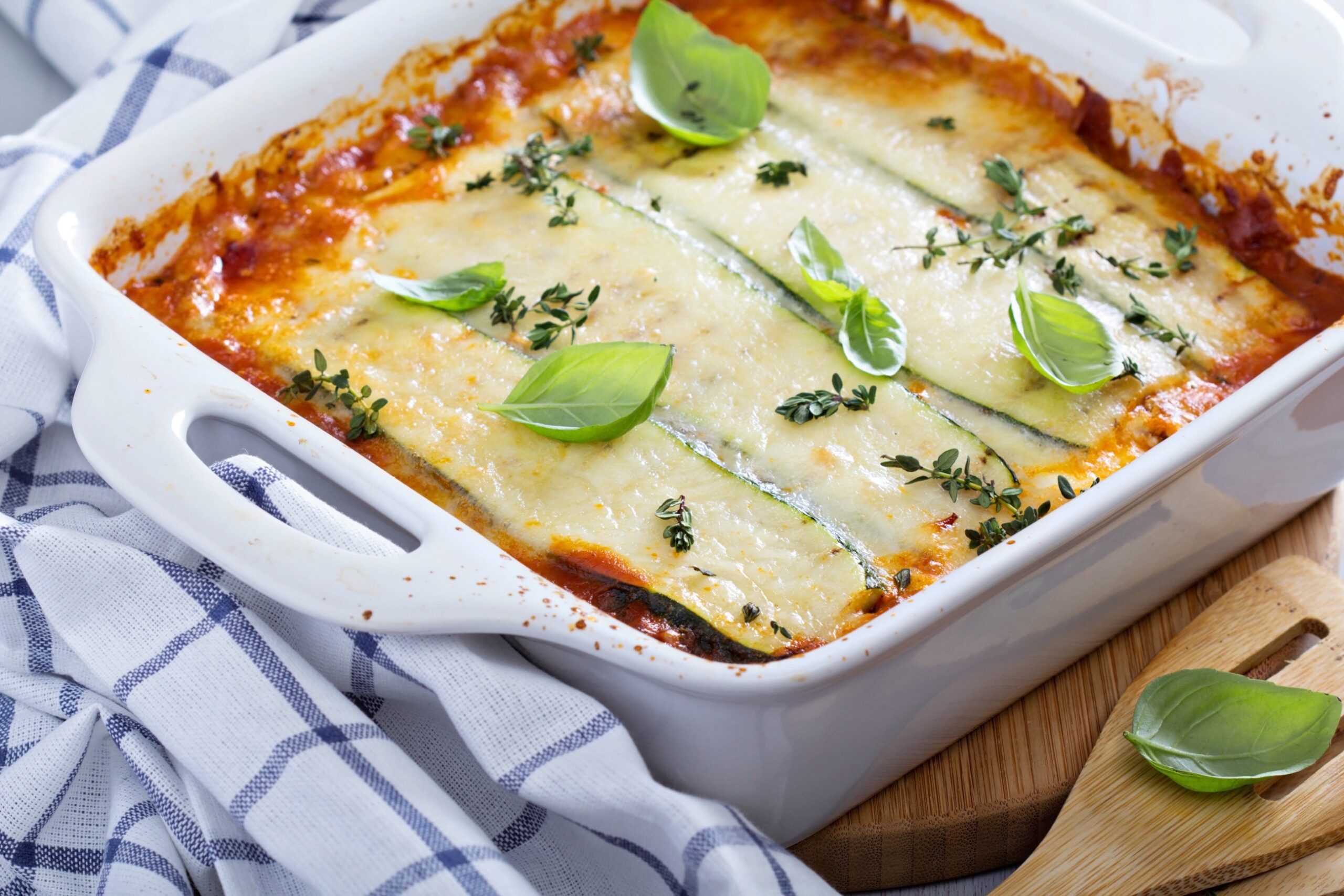 Lasagne alle zucchine per un menu completo senza glutine